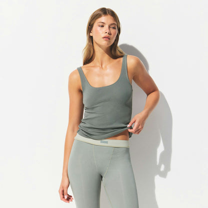 Skims Drop Needle Pointelle Tank Magnet