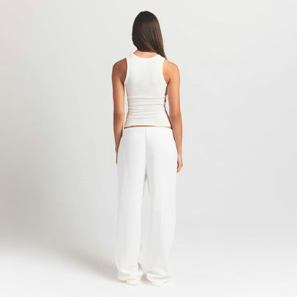 Skims Cotton Rib Scoop Neck Tank Marble
