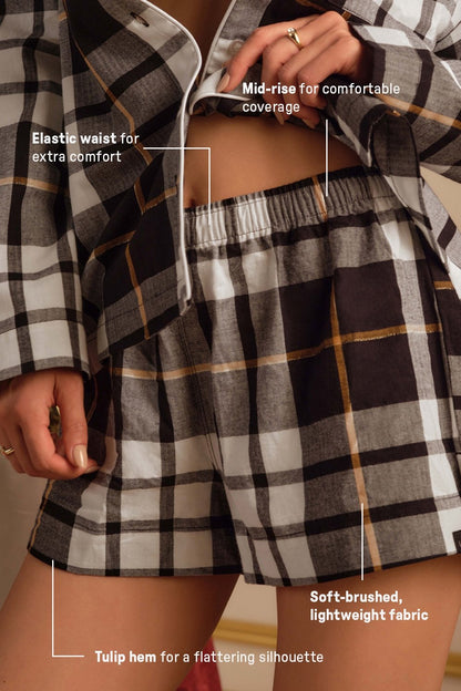Fabletics Dream Flannel Boxer Short