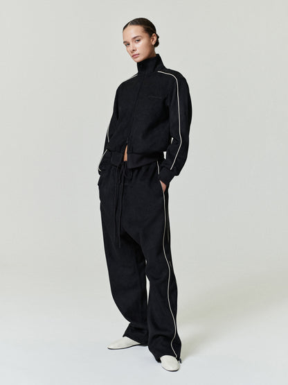 Essentials Suede Fleece Signature Relaxed Pant Vintage Black