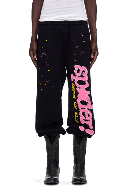 Sp5der Black P*NK V2 Sweatpant