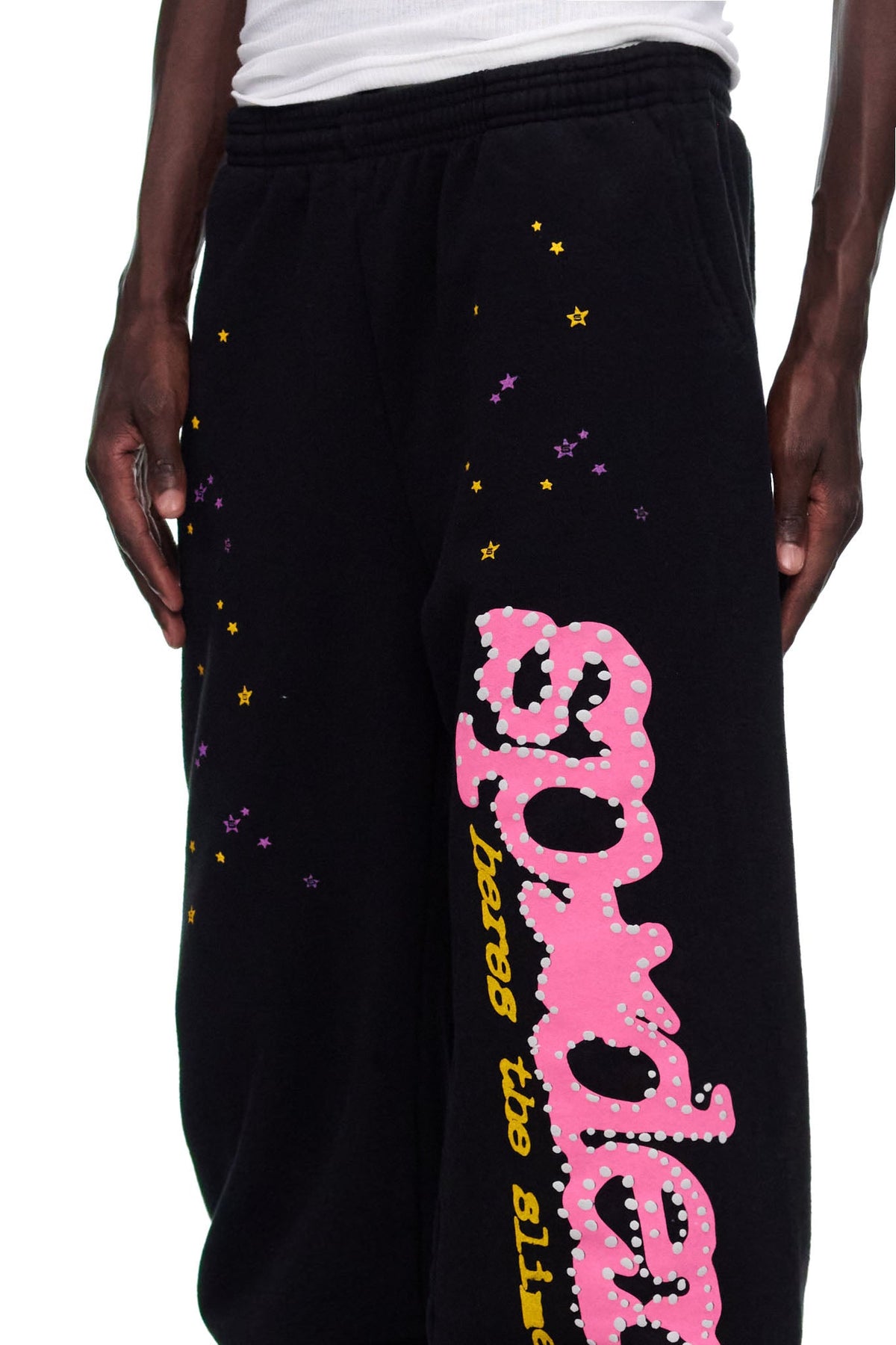 Sp5der Black P*NK V2 Sweatpant