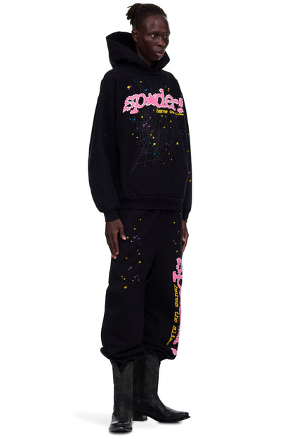 Sp5der Black P*NK V2 Sweatpant