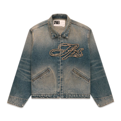 Sp5der Script Denim WORK Jacket