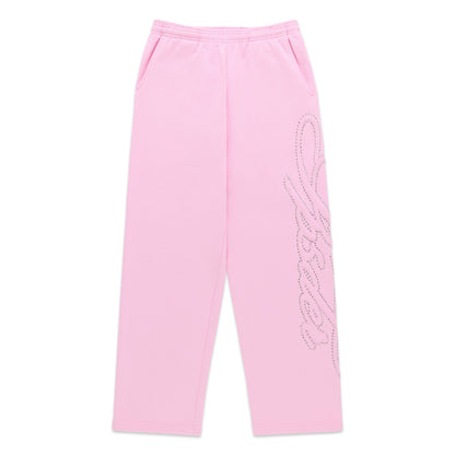 Sp5der Rhinestone Script WIDE LEG Sweatpant