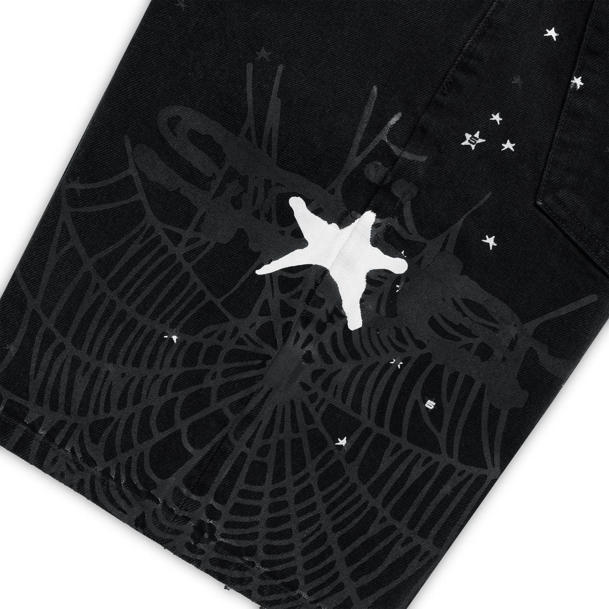 Sp5der Heavy WEB Denim Short