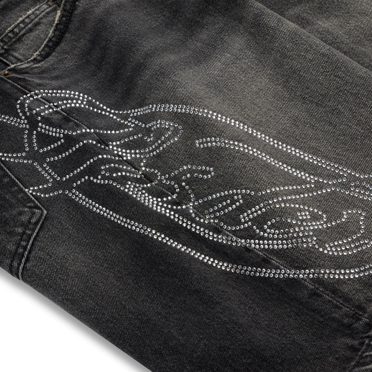Sp5der Script WEB Denim Short