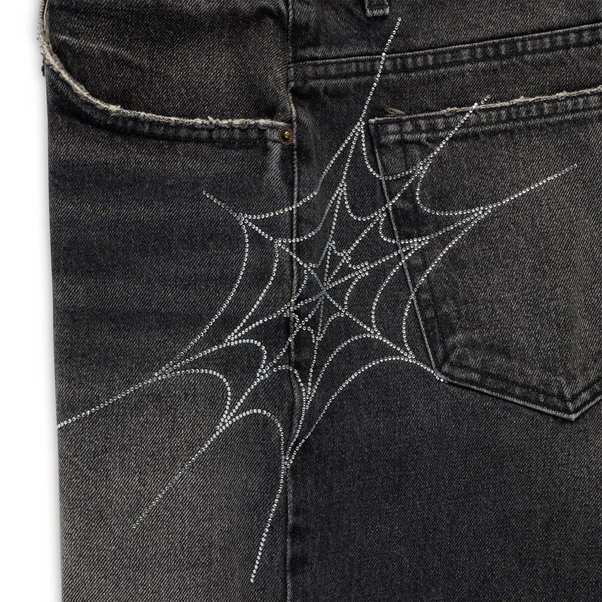 Sp5der Script WEB Denim Short