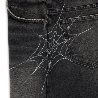 Sp5der Script WEB Denim Short