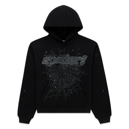 Sp5der Rhinestone PUNK V2 Hoodie