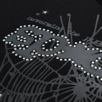 Sp5der Rhinestone PUNK V2 Hoodie