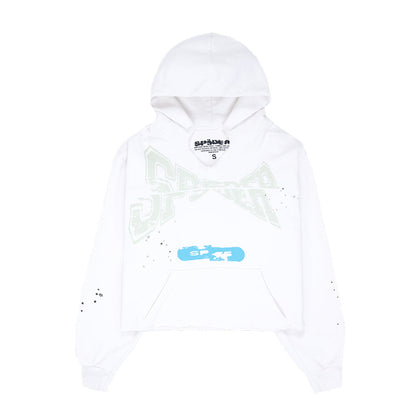 Sp5der Cropped Hoodie