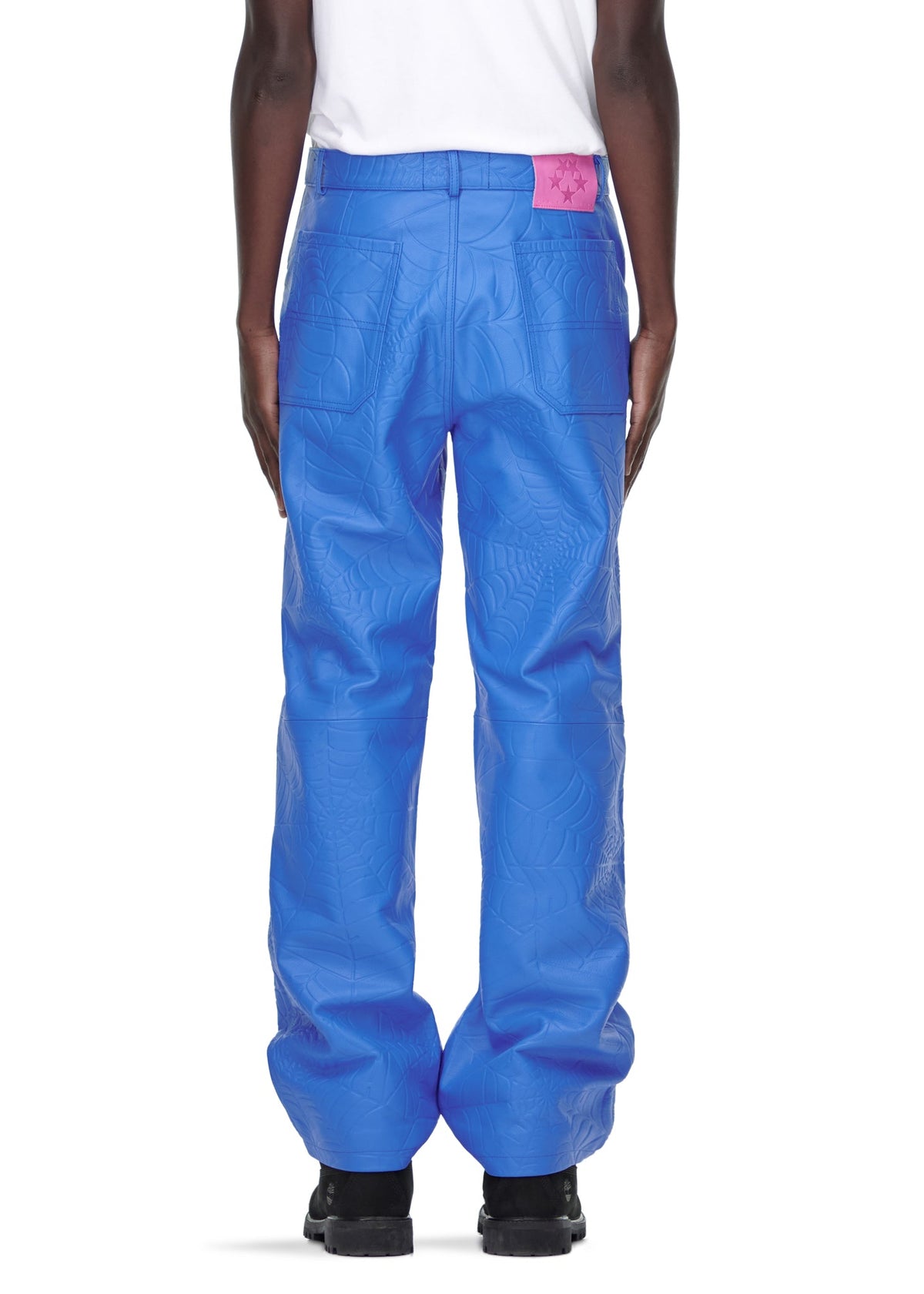 Sp5der Debossed WEB Leather PANT