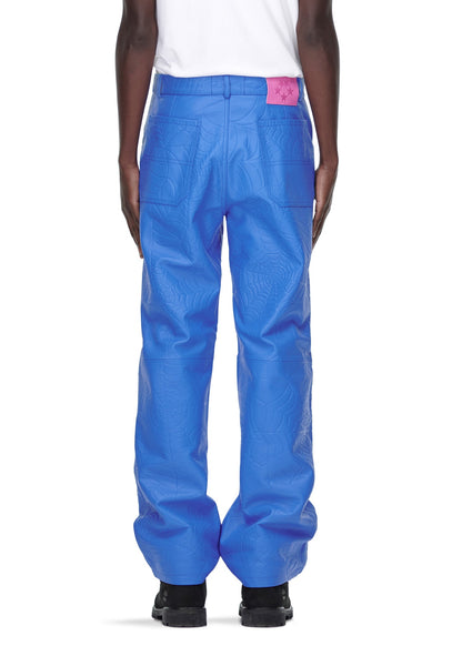 Sp5der Debossed WEB Leather PANT