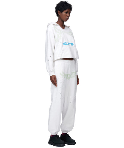 Sp5der Cropped Hoodie