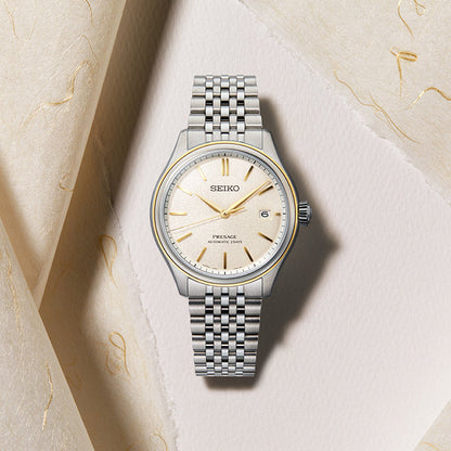 Seiko Presage Classic Series In Delicate Cream Silk - Champagne - SPB478J1