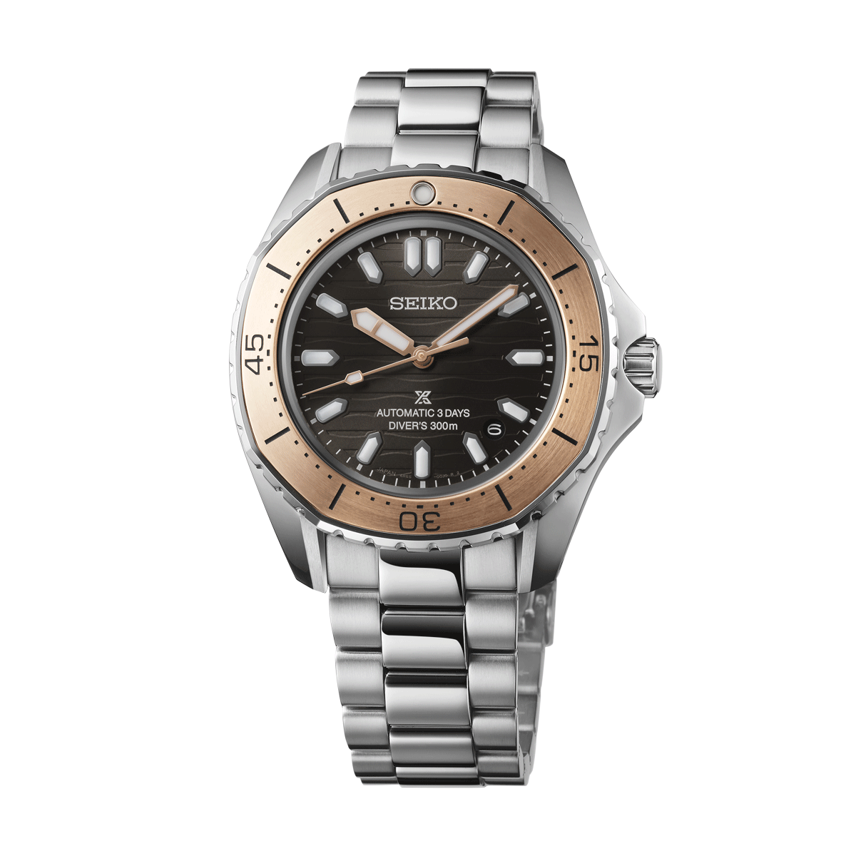 Seiko Prospex DiverS Watch  Polygonal In Ocean Grey & Bronze Tone - Grey - SPB485J1