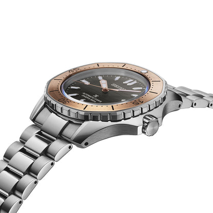 Seiko Prospex DiverS Watch  Polygonal In Ocean Grey & Bronze Tone