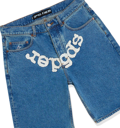 Sp5der OG LOGO Denim Short
