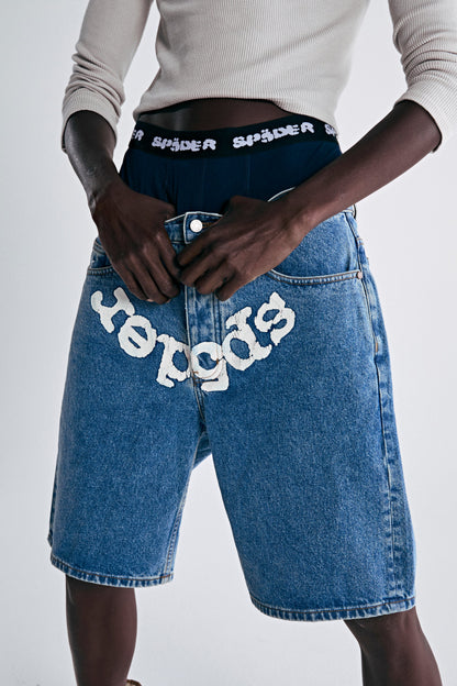 Sp5der OG LOGO Denim Short
