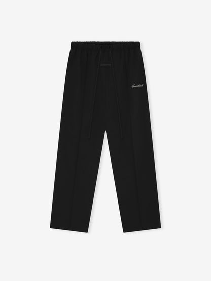 Essentials Sporty Nylon Relaxed Trackpant Jet Black