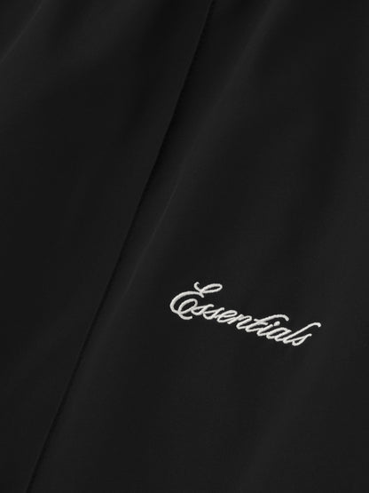 Essentials Sporty Nylon Relaxed Trackpant Jet Black