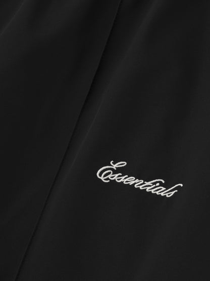 Essentials Sporty Nylon Relaxed Trackpant Jet Black