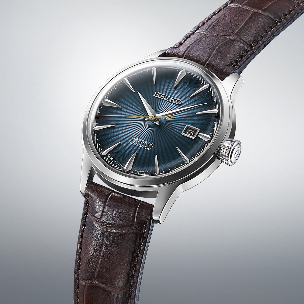 Seiko Midnight Blue Moon Presage Cocktail Time - Blue - SRPK15J1