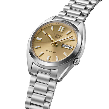 Seiko 5 Sports Snxs Vintage Gold Collection  In Gold Cufflinks