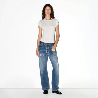 Skims Relaxed Tees T-Shirt Bodysuit Light Heather Grey