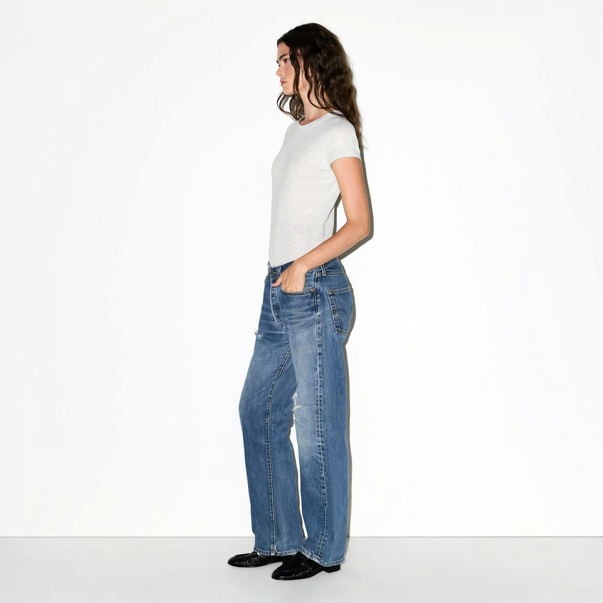 Skims Relaxed Tees T-Shirt Bodysuit Light Heather Grey