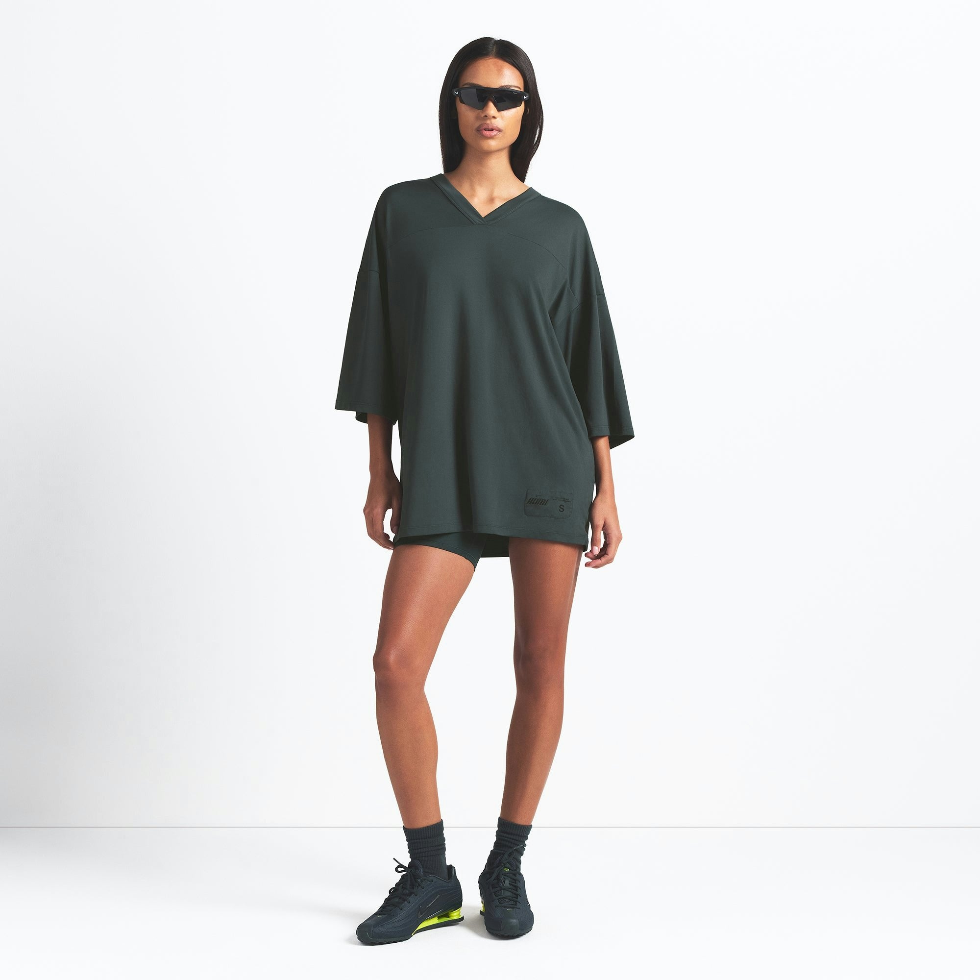 Skims Nikeskims Airy V-Neck Oversized Top Dark Teal