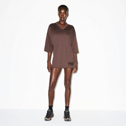Skims Nikeskims Airy V-Neck Oversized Top Dark Sepia