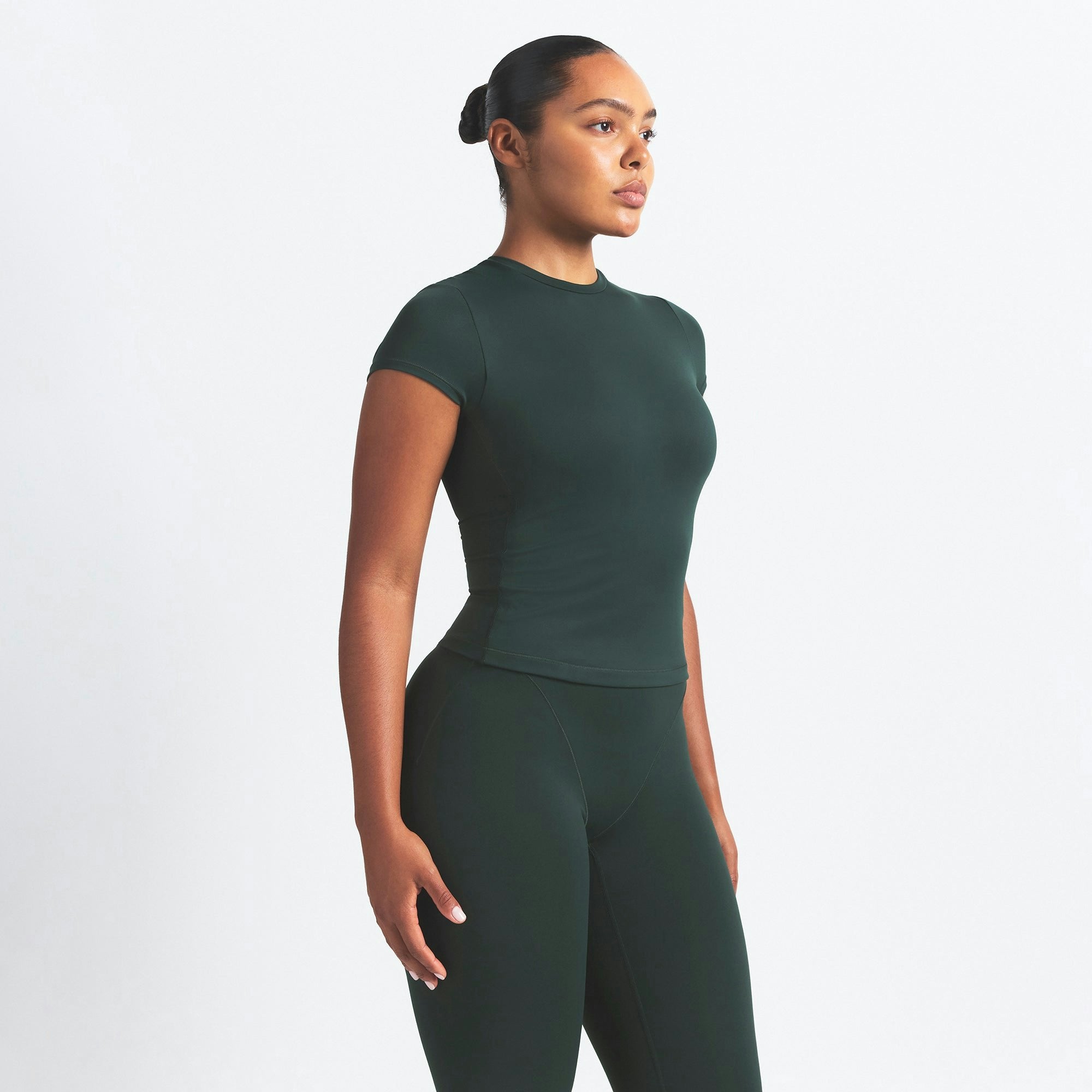 Skims Nikeskims Matte Padded Baby Tee Dark Teal