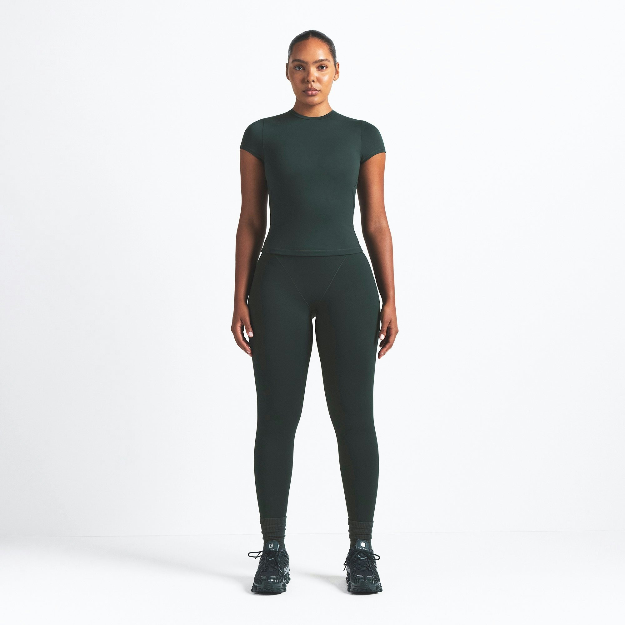 Skims Nikeskims Matte Padded Baby Tee Dark Teal