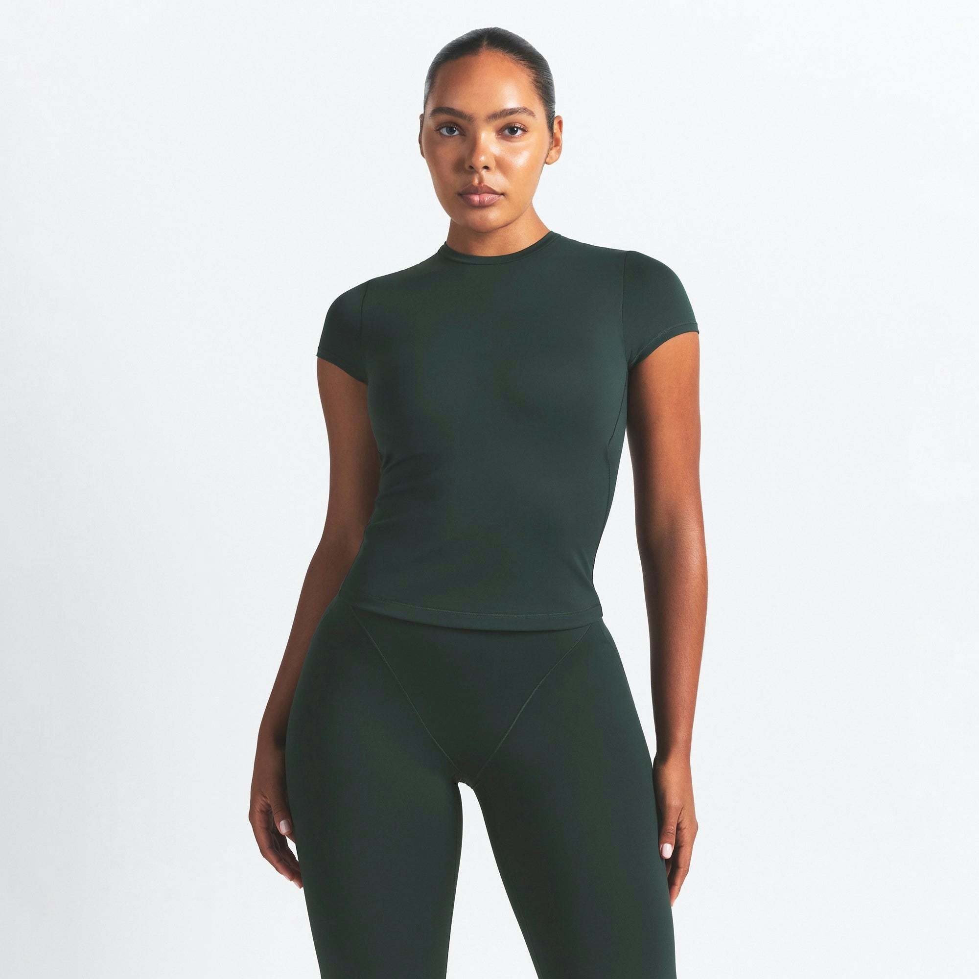Skims Nikeskims Matte Padded Baby Tee Dark Teal