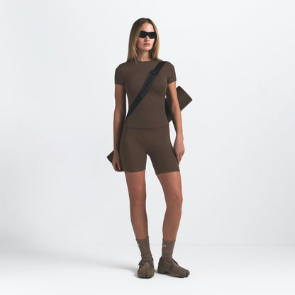 Skims Nikeskims Matte Padded Baby Tee Dark Sepia