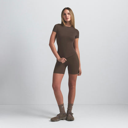 Skims Nikeskims Matte Padded Baby Tee Dark Sepia