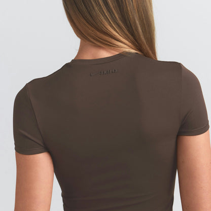 Skims Nikeskims Matte Padded Baby Tee Dark Sepia