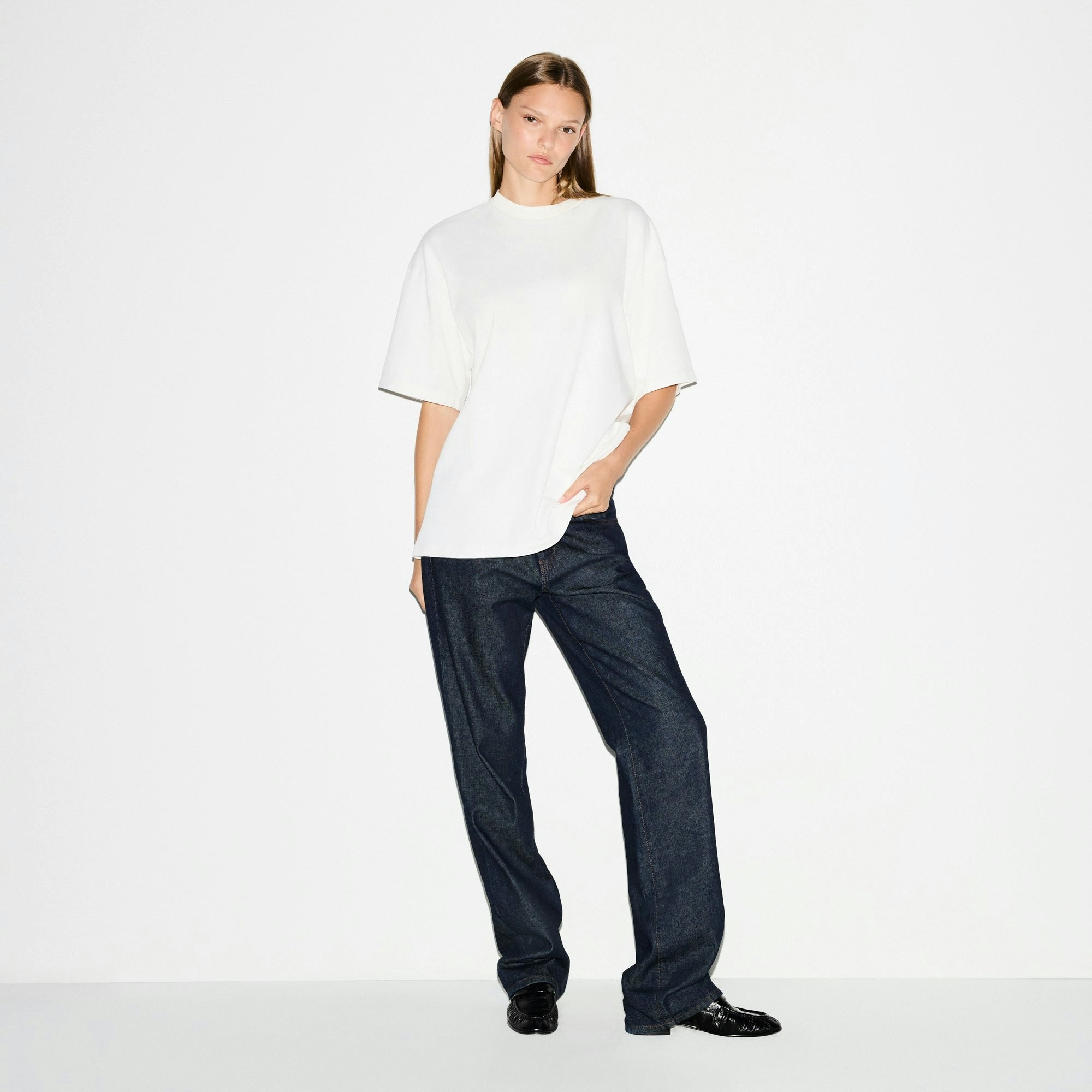 Skims Heavy Cotton Oversized T-Shirt Marble