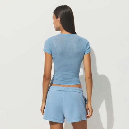 SHEER RIB T-SHIRT