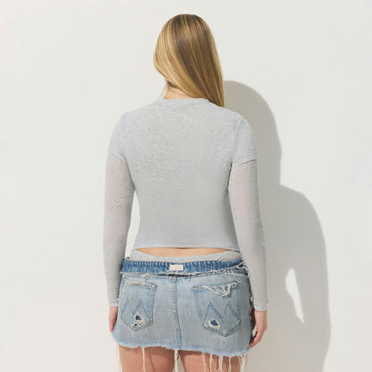 SHEER RIB T-SHIRT
