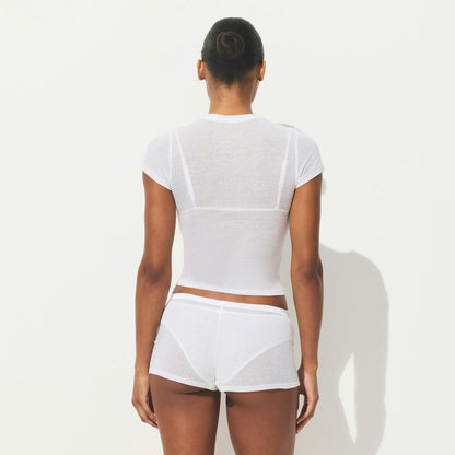 SHEER RIB T-SHIRT