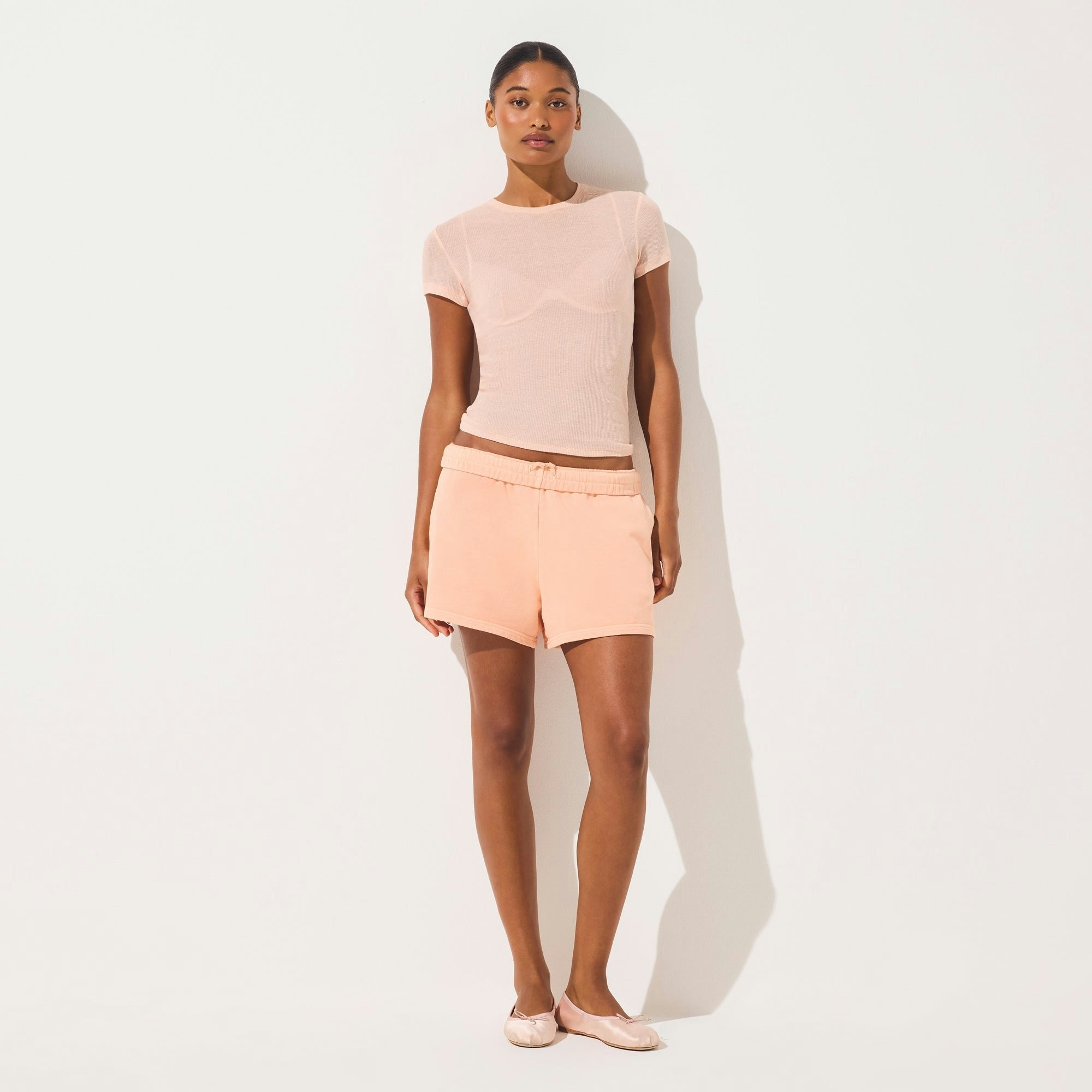 SHEER RIB T-SHIRT
