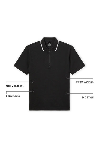 Fabletics The Dash Quarter Zip Polo
