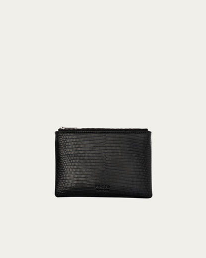 Freja Zip Pouch 8 Black Lizard
