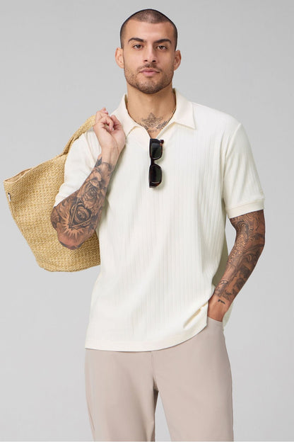 Fabletics The 24-7 Ribbed Johnny Collar Polo