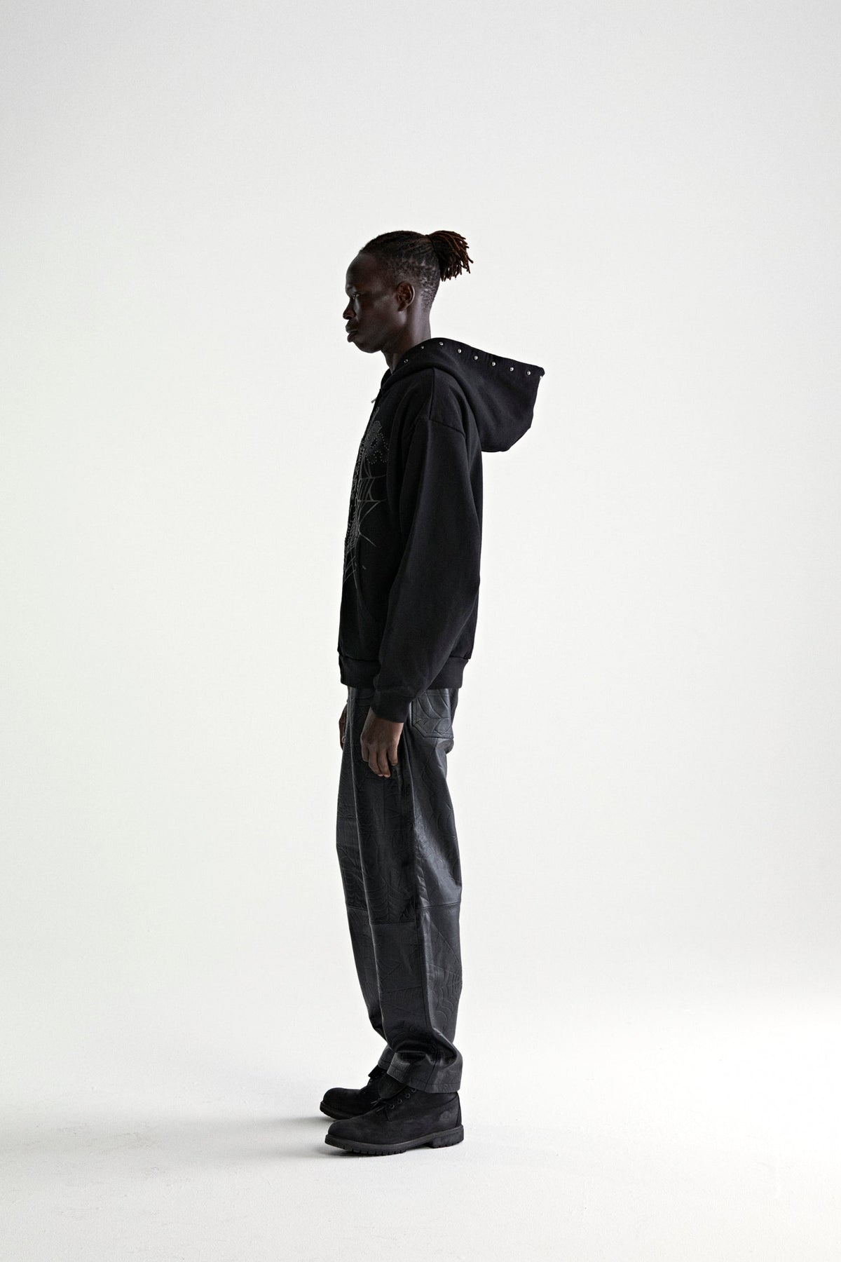 Sp5der OG WEB Studded ZIP Hoodie