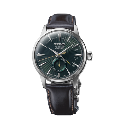 Seiko Presage Midnight Mockingbird Cocktail Time Power Indicator - Green - SSA459J1