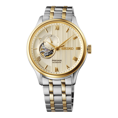 Seiko Presage Japanese Zen Gardens In Gold-Toned Sand
